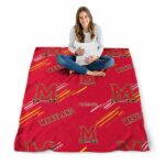 maryland terrapins fan spirit red blanket high quality