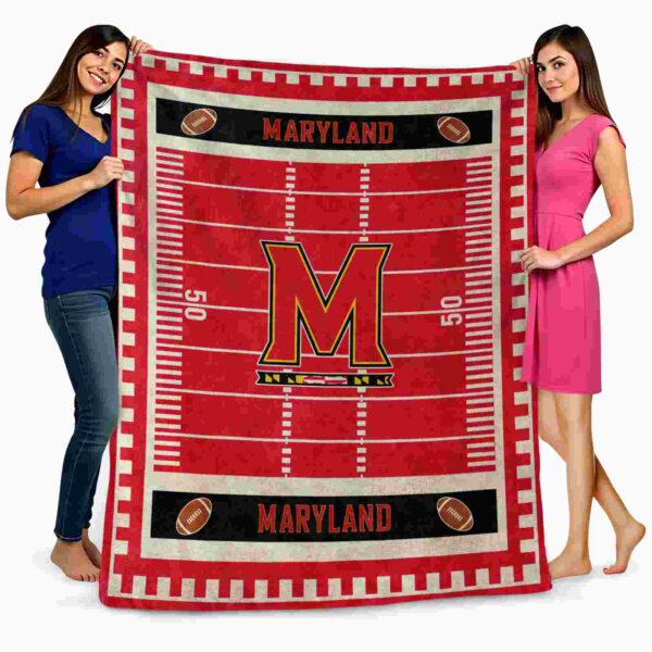 maryland terrapins football field red blanket fashion forward