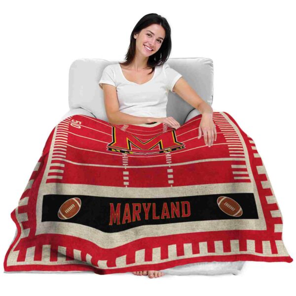maryland terrapins football field red blanket latest model