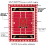 maryland terrapins football field red blanket new arrival