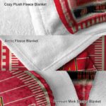 maryland terrapins football field red blanket premium grade