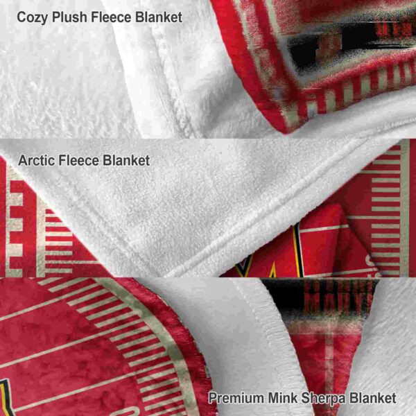 maryland terrapins football field red blanket premium grade