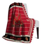 maryland terrapins football field red blanket top rated