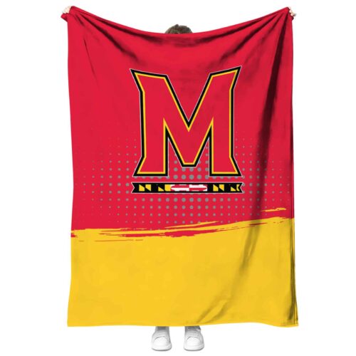 maryland terrapins gradient dots red blanket best selling