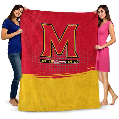 maryland terrapins gradient dots red blanket fashion forward