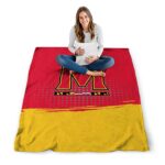 maryland terrapins gradient dots red blanket high quality