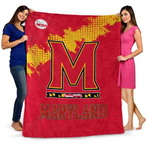 maryland terrapins grunge texture red blanket fashion forward