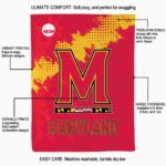 maryland terrapins grunge texture red blanket new arrival