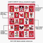 maryland terrapins mickey minnie red white blanket new arrival