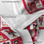 maryland terrapins mickey minnie red white blanket premium grade
