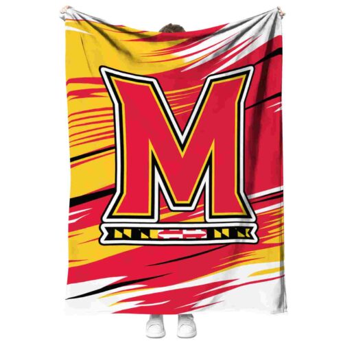 maryland terrapins paint streaks red white blanket best selling
