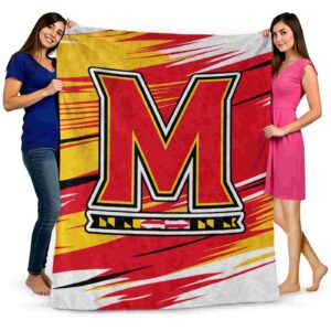 maryland terrapins paint streaks red white blanket fashion forward