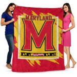 maryland terrapins splatter effect red blanket fashion forward