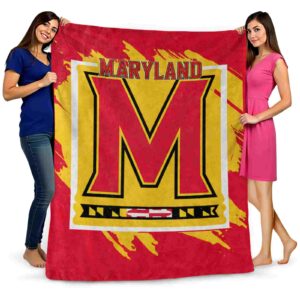 maryland terrapins splatter effect red blanket fashion forward