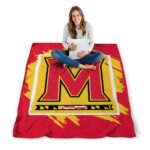 maryland terrapins splatter effect red blanket high quality