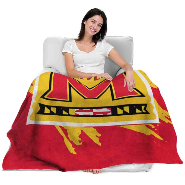 maryland terrapins splatter effect red blanket latest model
