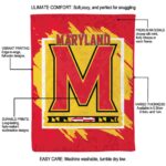 maryland terrapins splatter effect red blanket new arrival