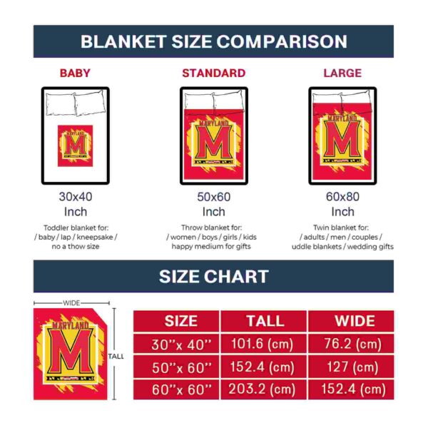 maryland terrapins splatter effect red blanket trendy