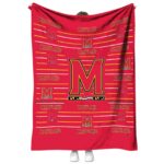 maryland terrapins striped pattern red blanket best selling