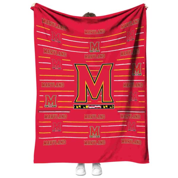maryland terrapins striped pattern red blanket best selling
