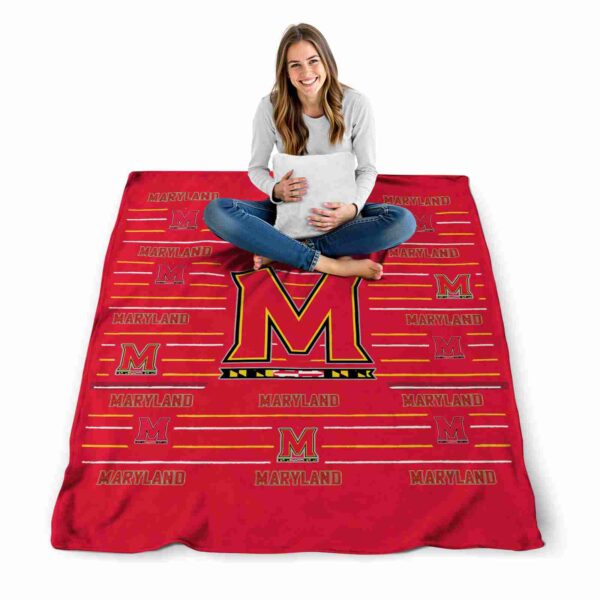 maryland terrapins striped pattern red blanket high quality