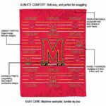maryland terrapins striped pattern red blanket new arrival