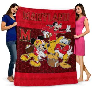 maryland terrapins three musketeers red blanket fashion forward