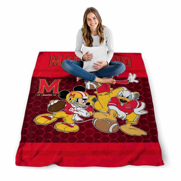maryland terrapins three musketeers red blanket high quality