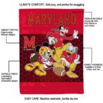 maryland terrapins three musketeers red blanket new arrival