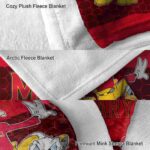 maryland terrapins three musketeers red blanket premium grade