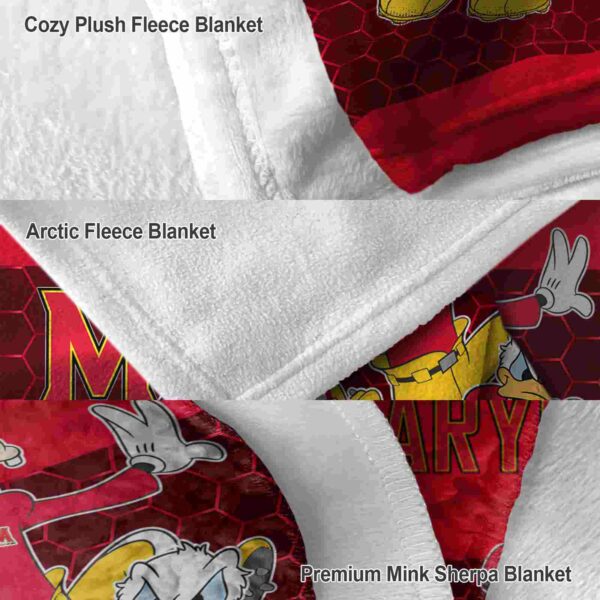 maryland terrapins three musketeers red blanket premium grade