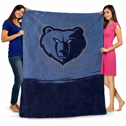 memphis grizzlies gradient dots blue blanket fashion forward