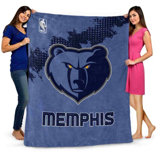 memphis grizzlies grunge texture blue blanket fashion forward