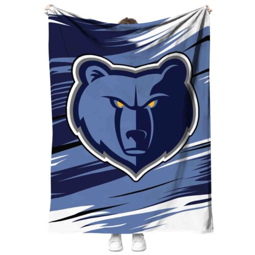 memphis grizzlies paint streaks blue white blanket best selling