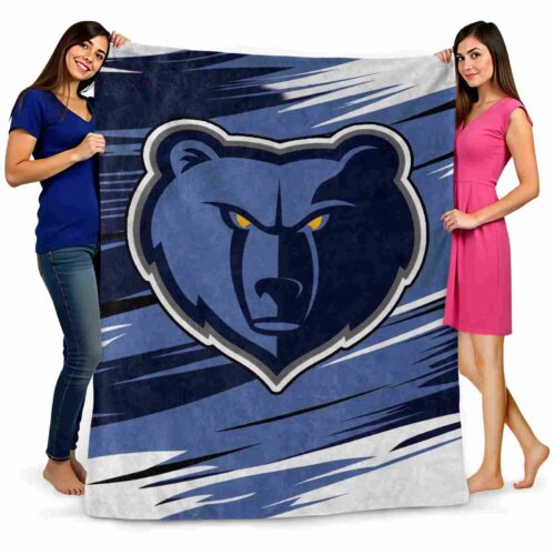 memphis grizzlies paint streaks blue white blanket fashion forward