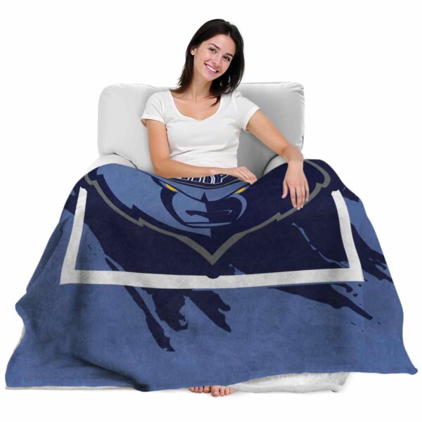 memphis grizzlies splatter effect blue blanket latest model