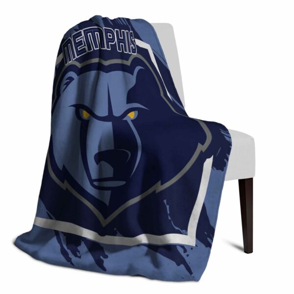 memphis grizzlies splatter effect blue blanket top rated