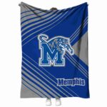 memphis tigers diagonal stripes blue blanket best selling