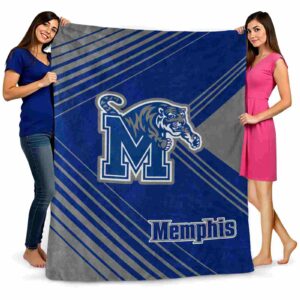 memphis tigers diagonal stripes blue blanket fashion forward