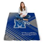 memphis tigers diagonal stripes blue blanket best selling