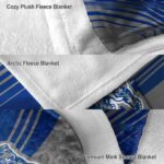 memphis tigers diagonal stripes blue blanket best selling