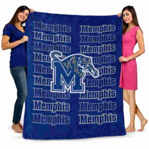 memphis tigers fan pride blue blanket fashion forward