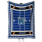 Memphis Tigers Football Field Blue Blanket 1 memphis tigers football field blue blanket best selling