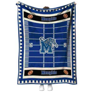memphis tigers football field blue blanket best selling