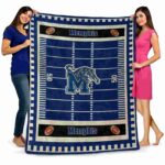 memphis tigers football field blue blanket best selling