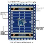 memphis tigers football field blue blanket best selling