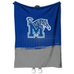 memphis tigers gradient dots blue blanket best selling