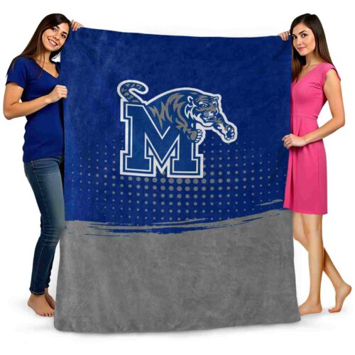memphis tigers gradient dots blue blanket fashion forward