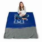 memphis tigers gradient dots blue blanket best selling
