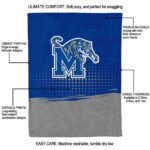 memphis tigers gradient dots blue blanket best selling